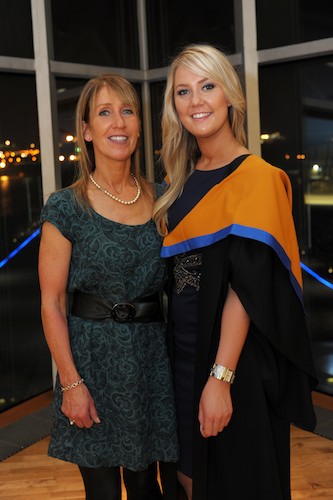 Tamlyn Stinson from Newry celebrated her graduation from Belfast Metropolitan College following the completion of her BA (Hons) Degree in Marketing within the School of Business, Management and Finance. Tamyln is pictured with her mother Martina Stinson. Photograph: Harrison Photography