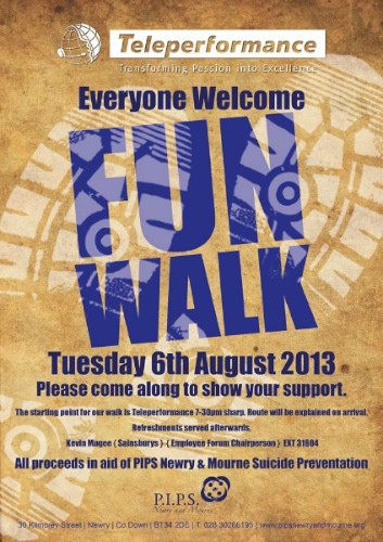 PIPS Sponsored Walk, 6th of August, Newry.