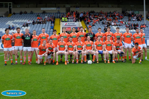 The Armagh team at the first game against Laois in June. Photograph: Columba O'Hare 