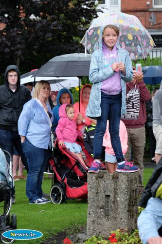 All vantage points in Warrenpoint Park were taken. Photograph: Columba O'Hare 