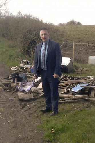 Cllr Taylor at the scene