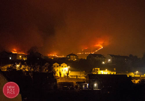 The blaze with Forkhill in the foreground. Photograph: NewRayPics