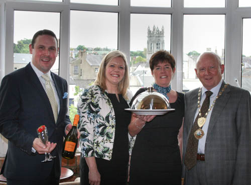 Gavin O’Shea – Canal Court, Caroline McKeown – Ulster Bank, Louise Young – Canal Court, and Michael McKeown – Newry Chamber of Commerce eat the launch of Newry Chamber’s Gala Dinner