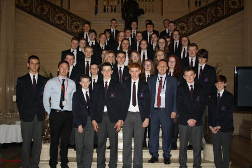 Year 10 Pupils from Newtownhamilton High School at Stormont.