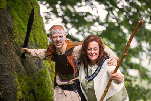 Chairperson of Newry, Mourne and Down District Council Cllr Gillian Fitzpatrick meets some of the characters.