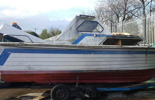 The abandoned boat.