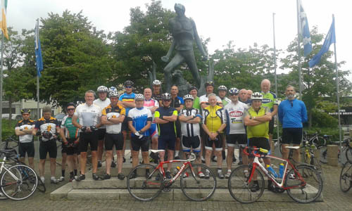 Participants in the cycle at Crossmaglen.
