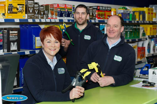 With BVD tissue sampling a legal obligation from March 1 Fane Valley Stores staff have the training and experience to advise on tag choice and applicator operation. Portadown branch manager Clifford McCullagh, right, with colleagues William Martin and Alison Johnston is extra busy answering queries and demonstrating the three tag types approved for use in NI. With BVD tissue sampling a legal obligation from March 1 Fane Valley Stores staff have the training and experience to advise on tag choice and applicator operation. Portadown branch manager Clifford McCullagh, right, with colleagues William Martin and Alison Johnston is extra busy answering queries and demonstrating the three tag types approved for use in NI.