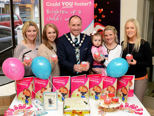 Council Chairperson Mickey Ruane, launching the new library of information on Fostering in Newry Library Council Chairperson Mickey Ruane, launching the new library of information on Fostering in Newry Library