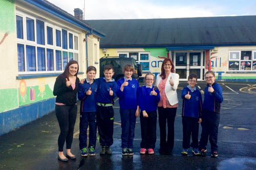South Armagh MLA Megan Fearon with Principal Lousie Campbell and pupils from Primary 7 in Killean PS. South Armagh MLA Megan Fearon with Principal Lousie Campbell and pupils from Primary 7 in Killean PS.