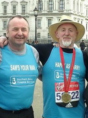Larry McCabe and Pat McGinn will take part in the Great Northern Run for the Hospice.