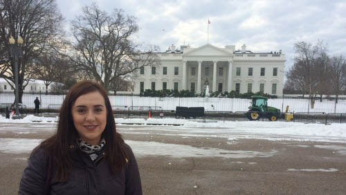 MLA Megan Fearon at the Whitehouse. MLA Megan Fearon at the Whitehouse.