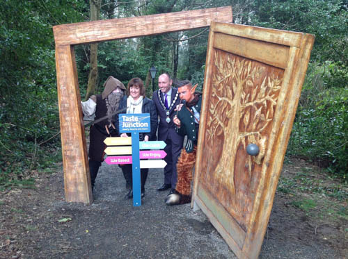 Newry, Mourne and Down District Council Chairperson, Cllr Mickey Ruane invites you to visit the Narnia Trail at Kilbroney Park, Rostrevor on Easter Monday 28 March from 12noon - 4pm. Sample and enjoy fantastic local produce and explore the Park meeting characters from C.S Lewis's Chronicles of Narnia along the way. Fun for all the family. For more information call 028 3031 3170. Also pictured is Camilla Fitzpatrick from Mourne Mountains Landscape Patnership, and Narnia characters Mr Tumnus and the white witches dwarf. Newry, Mourne and Down District Council Chairperson, Cllr Mickey Ruane invites you to visit the Narnia Trail at Kilbroney Park, Rostrevor on Easter Monday 28 March from 12noon - 4pm. Sample and enjoy fantastic local produce and explore the Park meeting characters from C.S Lewis's Chronicles of Narnia along the way. Fun for all the family. For more information call 028 3031 3170. Also pictured is Camilla Fitzpatrick from Mourne Mountains Landscape Patnership, and Narnia characters Mr Tumnus and the white witches dwarf.