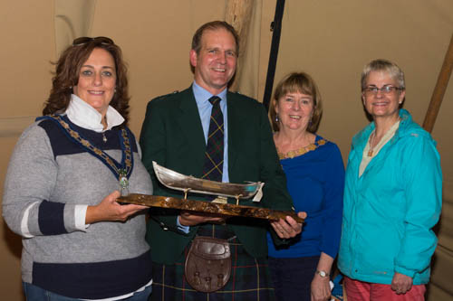 Pictured at the launch of the Skiffie Worlds 2016 hosted in Strangford Lough are: Chair of Newry Mourne and Down District Council, Cllr Gillian Fitzpatrick,  Robbie Wightman Scottish Coastal Rowing Association, Alderman Deborah Girvan, Mayor of Ards and North Down Borough Council and MP for South Down Margaret Richie, SDLP.