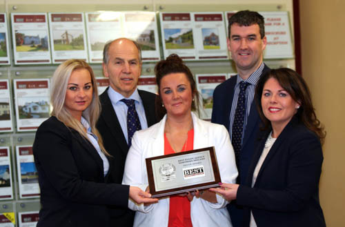 Garry Best Director with the ‘winning’ residential team: Barbara Samagalska, Edwina Flynn, Adrian Doran and Siobhan Philips. Garry Best Director with the ‘winning’ residential team: Barbara Samagalska, Edwina Flynn, Adrian Doran and Siobhan Philips.