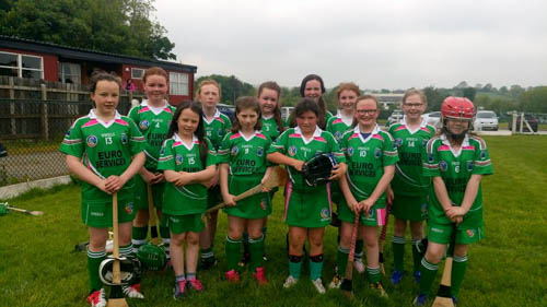 Meabh O’Neill’s U12 camogs following their game on Saturday morning