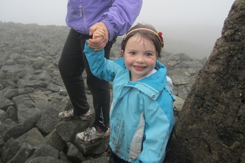 Aoife, aged 5, made it the whole way to the top of Slieve Gullion to visit the Witches Cave