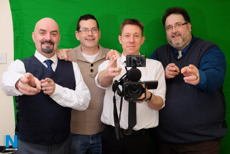 Tony (Riser) Smith, Columba O'Hare, Micky Dodds and Keven Sands at the launch of Sugar Island Media.