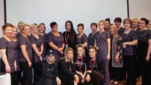 Participants and organisers of the Inglot Makeup Masterclass.