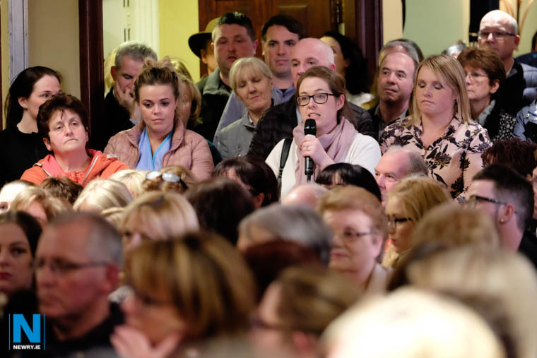 A speaker at the Save our Emergency Department meeting in the Canal Court Hotel. Photograph: Columba O'Hare