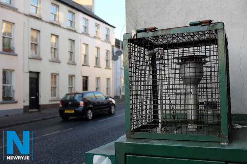 An Air Quality Monitoring Station in Canal Street, Newry. Photograph: Columba O'Hare