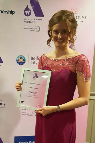 Denise with her Women in Business award.