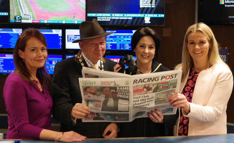 Catching up on ‘the form’ are from left: Caitriona Toner, Country Sales Manager of American Airlines, Michael McKeown President of Newry Chamber of Commerce, Brenda Morgan Partnership Manager for British Airways and Mary Meehan CEO of Newry Chamber of Commerce