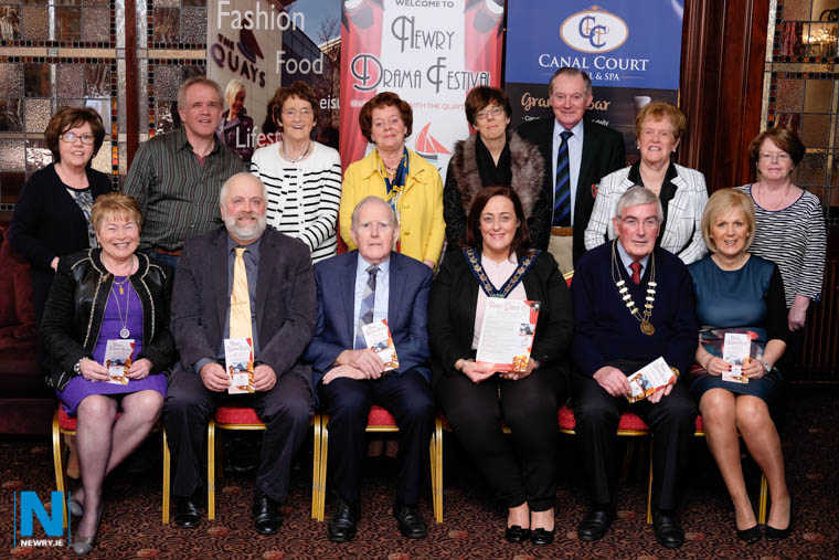 Newry Drama Festival committee members pictured with Cllr Gillian Fitzpatrick, Chairperson, Newry, Mourne and Down Council at the launch of the festival. Photograph: Columba O'Hare