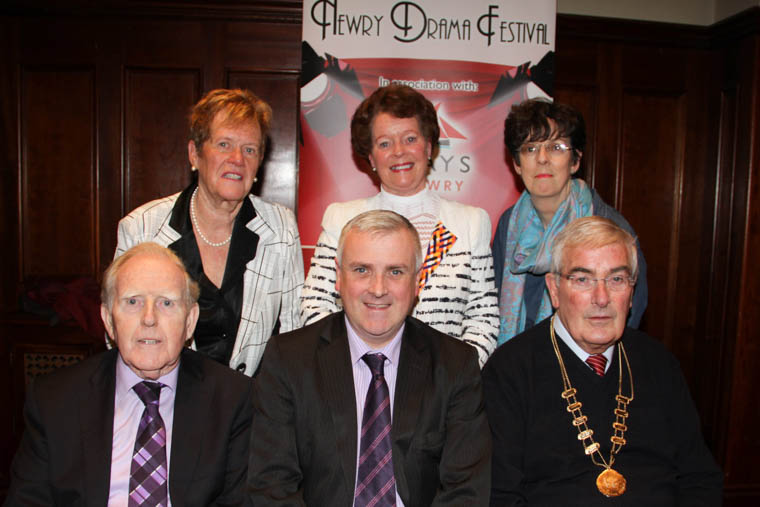 Front: Art Magennis OBE, Vice Chairman, Colin Kavanagh, representing the  The QUAY,S Principal Sponsor of the Festival, Gerry McNulty, Festival Chairman.  Back:  Eileen Mooney, Festival Secretary, Maureen Grant, Publicity/Sponsorship, Christine Farrelly, Treasurer.