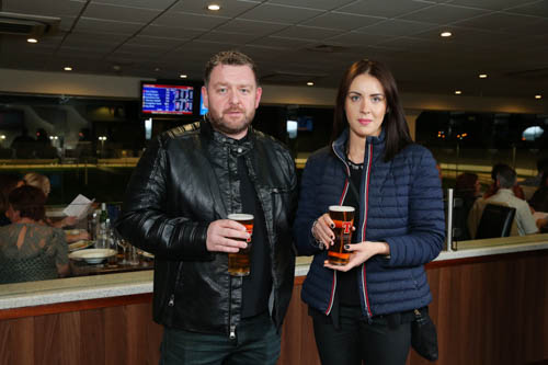 Sean and Lena Farrelly from Lough & Quay, Warrenpoint at the Tennant's Gold Cup.