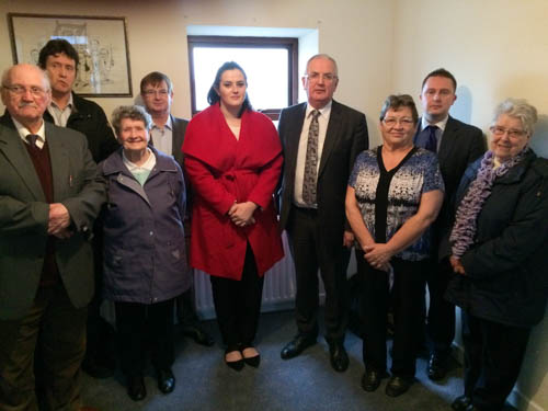Danny Kennedy, MLA with Minister for Justice Claire Sugden and Newry, Mourne and Down District Council, Cllr David Taylor along with relatives and representatives from FAIR.