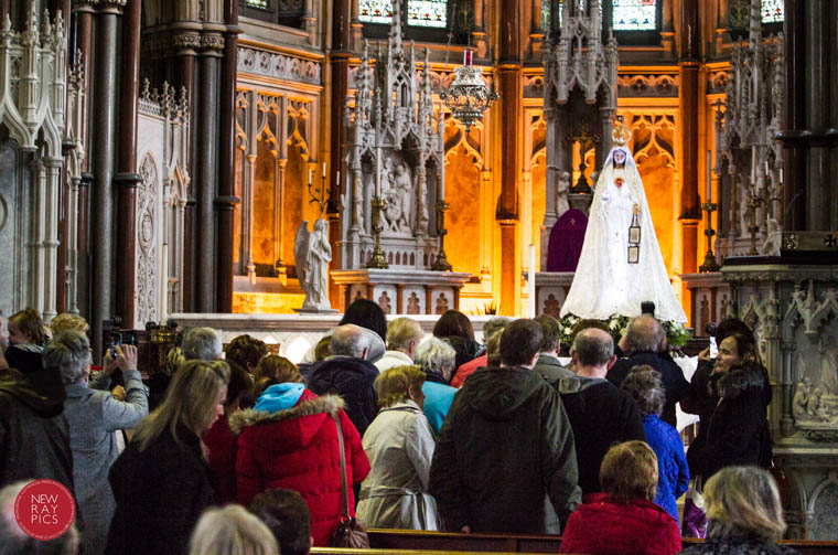 The statue of Our Lady of Fatima in Newry Cathedral. Photograph: NewRayPics