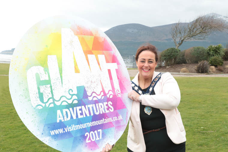 Cllr Gillian Fitzpatrick, Chairperson, Newry, Mourne and Down Council looking forward to the areas Giant Adventures!