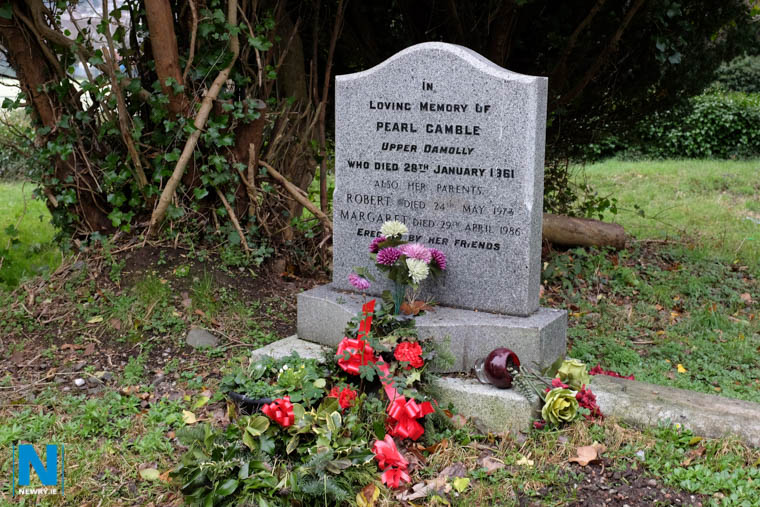 Pearl Gamble's final resting place in Riverside Graveyard in Newry. Photograph: Columba O'Hare