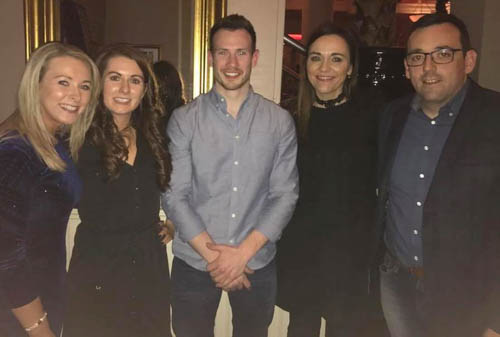 Included from left: Grainne Mulgrew - Public Relations Officer, Suzanna Hall - Vice President, Ryan P. Sheppard - President, Caroline Courtney - Secretary and Stephen O' Hare - Treasurer.