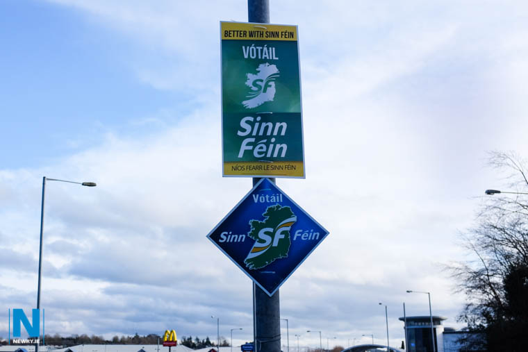Election posters erected in Newry.