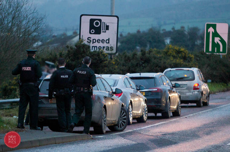 The scene where the car was finally stopped. Photograph: NewRayPics