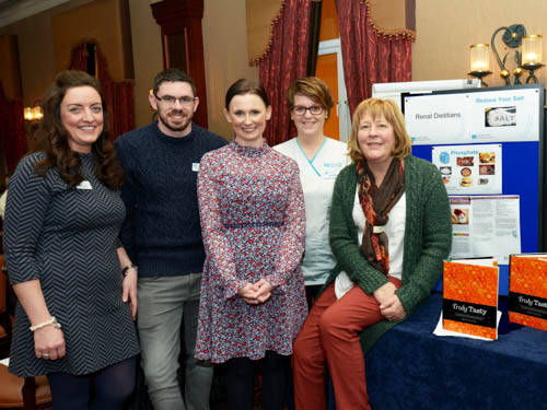 Noreen Brown Renal Pharmacist, with Dolores Elliott, Transplant Co-Ordinator and some Renal Unit patients.