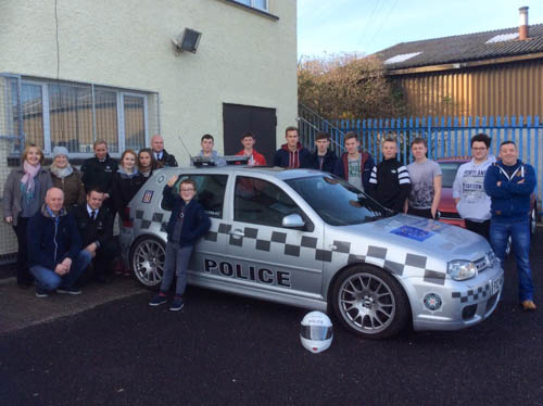 Cllr Roisin Mulgrew with some of the young participants and organisers at the recent Road Safety Workshop