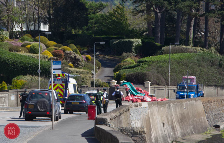 The scene of the fatal  incident on the Warrenpoint to Rostrevor road. Photograph: NewRayPics