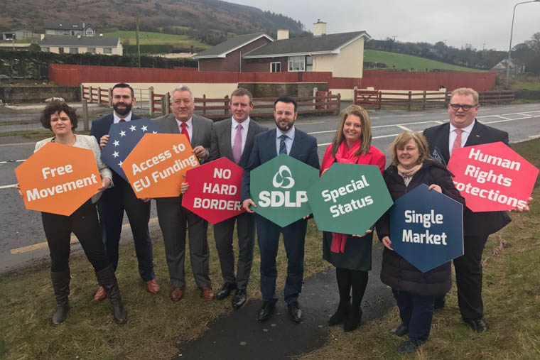 SDLP members launching their EU Special Status Plan
