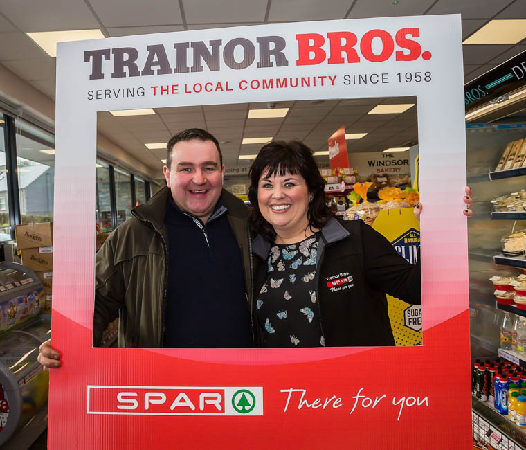 Corinna & James Trainor celebrate their first year at their Spar Shop in Poyntzpass. Photograph: P.Hughes/ LiamMcArdle.com