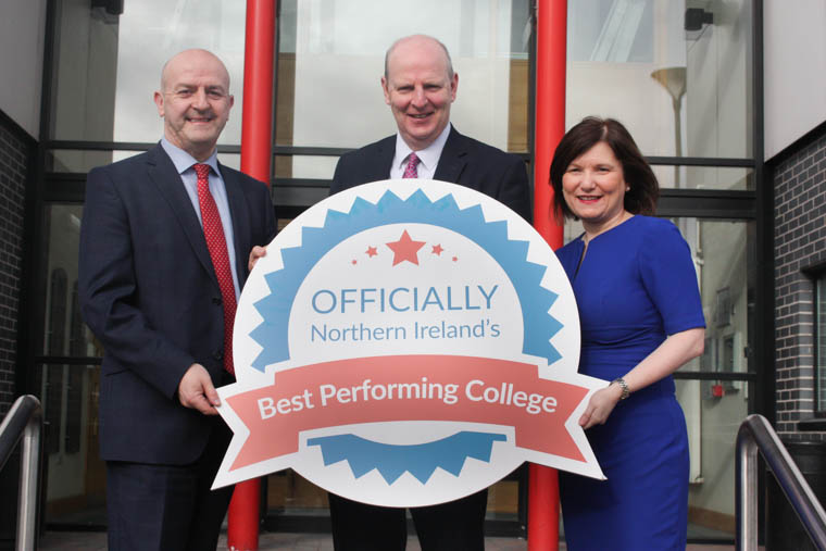 Members of the SRC Senior Management Team of Raymond Sloan, Brian Doran and Carolyn Davison celebrate their recognition. 