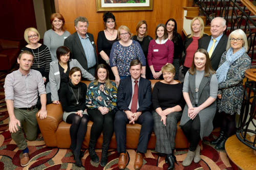 Some of the staff who took part in the consultation event to help improve transition services for people with disabilities. Nuala Quinn, Protect Life Co-ordinator, Deidre McParland, Senior Health Improvement Officer (Mental Health)Rhonda Richardson, Fit 4 U Co-ordinator, Morgan Brannigan, User Involvement Development Officer Mairéad Casey, Patient/Client Experience and 10,000 Voices Facilitator, Sinéad Hughes, Promoting Wellbeing Specialist Lead, Noreen McComiskey, Specialist Services Manager, Miceal Crilly, Assistant Director of Disability Services, Sinead Campbell, Independent Advocate, Disability Action, Colleen O’Hare, Social Worker, Adult Disability Transition Team, Eileen Canavan, Nurse, Adult Disability Transition Team, Gavin Crilly, Nurse, Adult Disability Transition Team, Eveline Milne, Occupational Therapist,  Adult Disability Transition Team, Victoria Nixon, Occupational Therapist,  Adult Disability Transition Team, Michelle Grimley, Speech and Language Therapist, Adult Disability Transition Team, Leanne Mc Aleavey Promoting Wellbeing Student and Iolo Gilian Health and Social Care Board.  