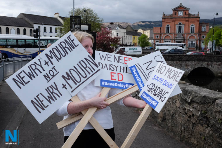 Last weeks Save Daisy Hill Emergency Department protest. Photograph: Columba O'Hare 