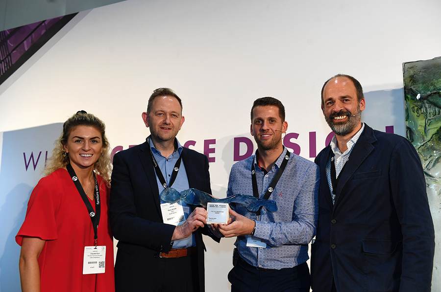 Pictured receiving their award are from left: Claudia Gurr, Member Success Manager, Elite Exhibitions; Gary Annett, MJM CEO; Toby Walters, CEO Elite Exhibitions; Jon Ingleton, Executive Editor, Cruise & Ferry and Managing Director, Tudor Rose.