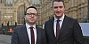 Newry and Armagh MP Dáire Hughes and Belfast North MP John Finucane
