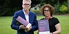 Professor Sean O’Connell and Professor Leanne McCormick with copies of the Truth Recovery Independent Panel’s final report. (Credit: Press Eye)