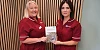 Sharon Quinn, Gynaecological Oncology Clinical Nurse Specialist, and Kelly Harrison, Gynaecological Oncology Nurse, who are encouraging women to know the signs of womb cancer and seek advice early if they have concerns.