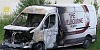One of the Shelbourne Bakery vans that was destroyed in the arson attack. Photograph: Columba O'Hare/ Newry.ie 